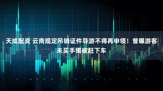 天成配资 云南规定吊销证件导游不得再申领！曾曝游客未买手镯被赶下车